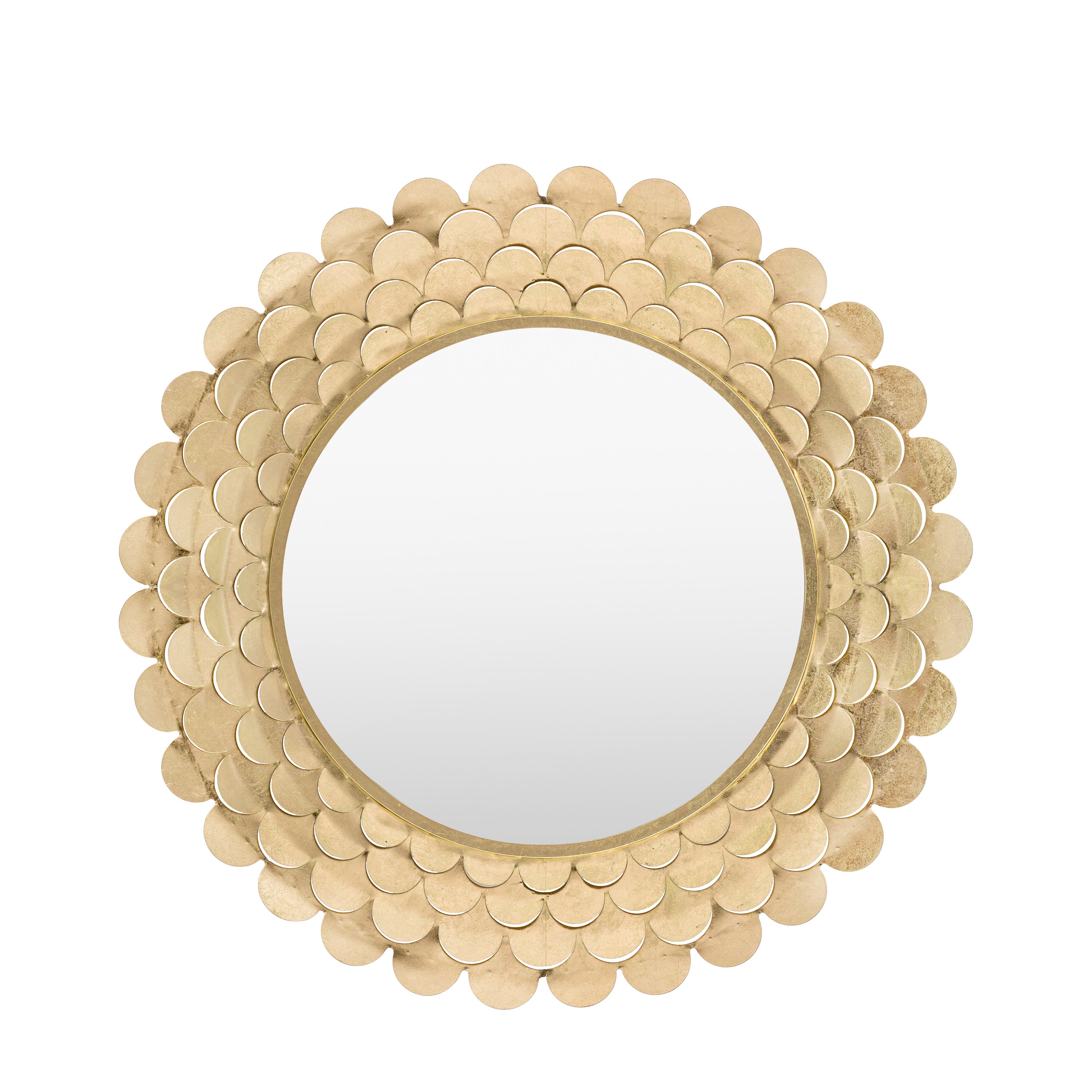Roswell Gold Coin Round Wall Mirror